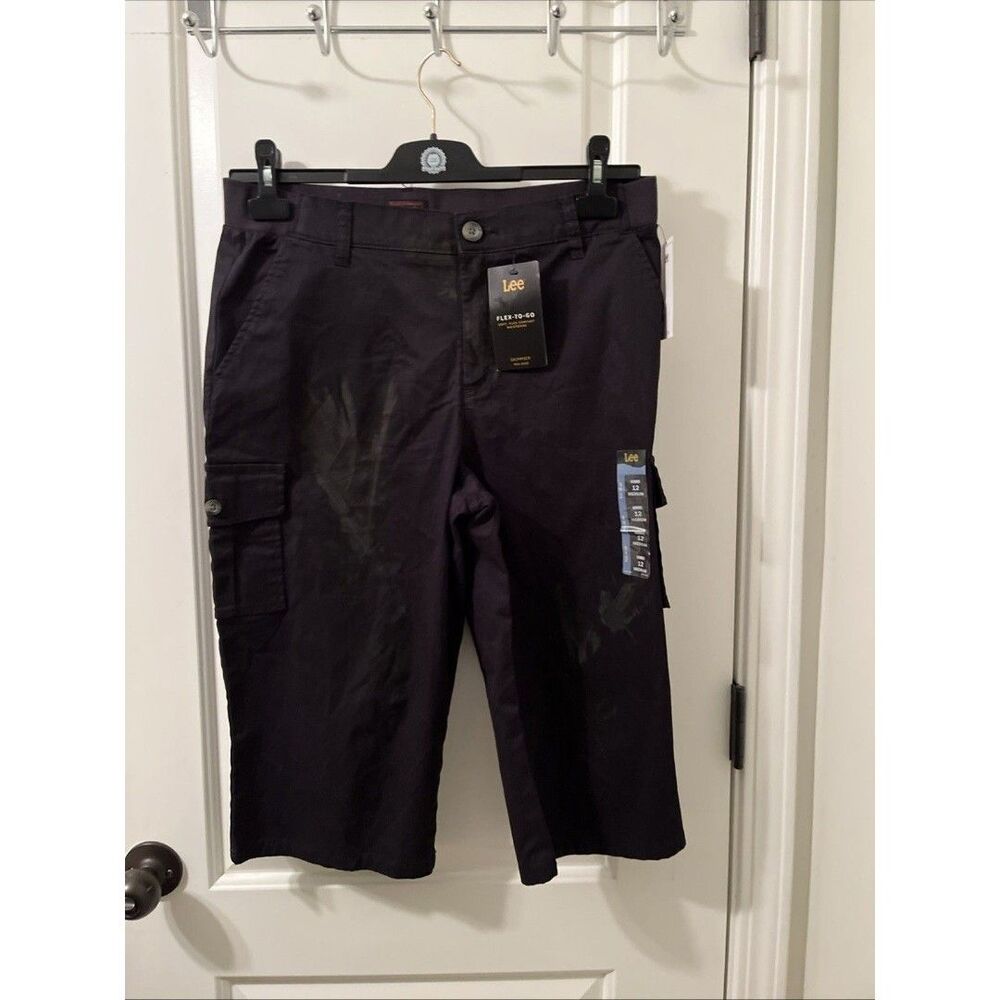 Lee Flex-To-Go Skimmer Pants Women's 12 M Black Mid Rise